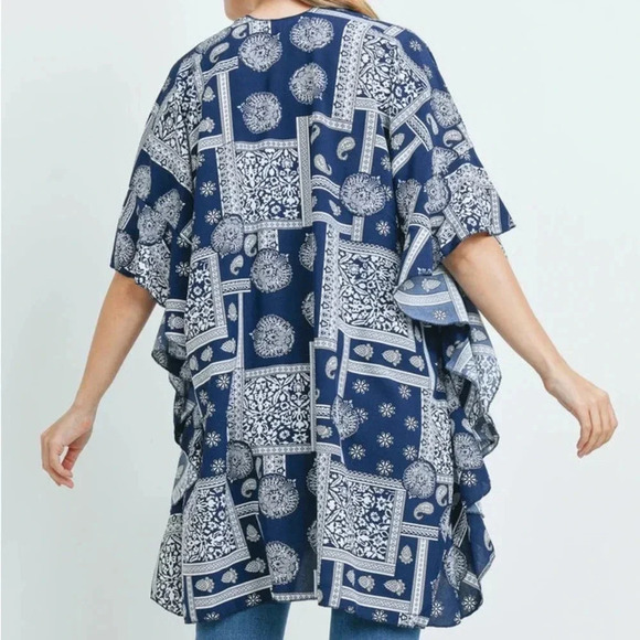 KIMONO MANDALA PAISLEY RUFFLE ONE SIZE - Picture 2 of 3